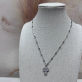 Rosario croce zircone