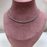 Collana tennis girocollo con zirconi